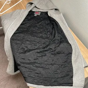 L.E.I. Wool zip up 3/4 length coat. Quilted interior. Size M. thumbnail 7