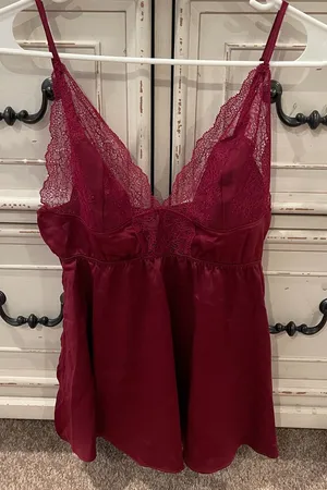 Victoria's Secret Deep Red Lace Camisole thumbnail 1