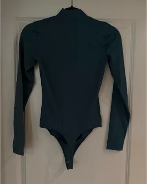Abercrombie Soft A&F Bodysuit Womens XS Green Long Sleeve thumbnail 3