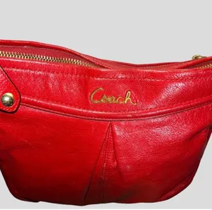 Coach Red Leather Shoulder Bag thumbnail 5