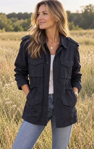 LAUREN Ralph Lauren Navy Utility Field Jacket - Women's M thumbnail 1