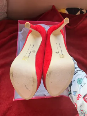 Chinese Laundry Wonder red suede heels thumbnail 3