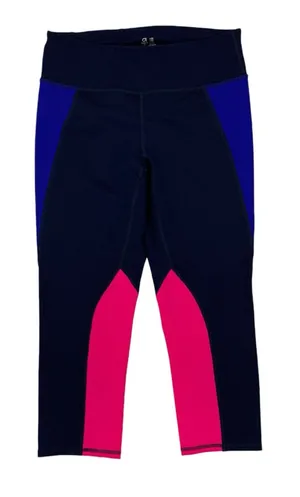 Gap Fit Capris Medium Blue Pink Activewear Colorblock Gym Athleisure thumbnail 1