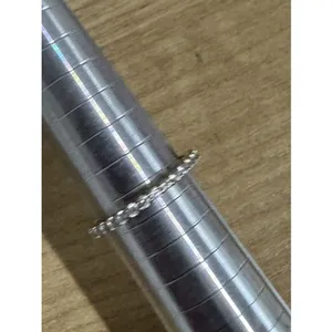 Dainty Delicate Wedding Ring Eternity Band 925 Silver Sterling Sz 7 thumbnail 4