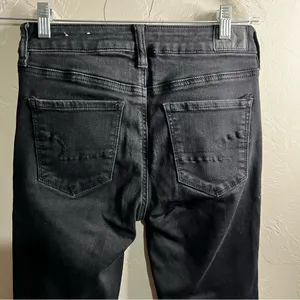 American Eagle Black‎ Distressed High Rise Jeggings thumbnail 11
