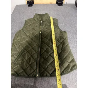Old Navy Puffer Vest Womens Sz L Green Quilted Full Zip Pockets Outdoors Layer thumbnail 2