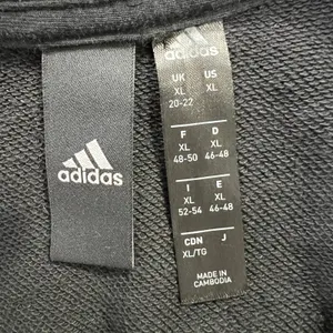 Adidas Cropped Sweatshirt Pullover Athleisure Activewear Logo Black XL‎ Gym thumbnail 4