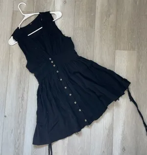 Free People Dress cotton gauze sleeveless mini (small) boho casual vacation thumbnail 1