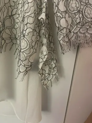 Lace overlay blouse White Size L thumbnail 3