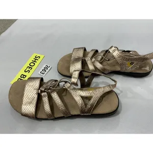 Womans Life Stride Simply Comfort Size 8 Strappy Open Toe Sling Back Gold Sandal thumbnail 3