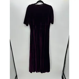 Urban Coco Womens Purple Velvet Maxi Dress‎ XL Whimsigoth Dark Romantic thumbnail 2