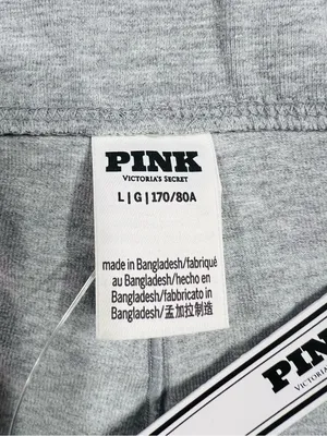 Victoria’s Secret PINK All-Day Cotton Foldover 3” Bike Shorts Heather Grey Large thumbnail 7
