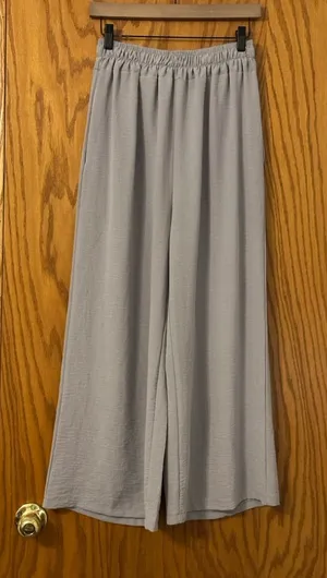 Sorella Wide Leg Light Gray Pants - NWT - Size S - Can fit larger thumbnail 1