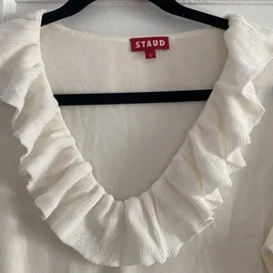 NWOT Staud White Cream Elrow Knit Midi Dress thumbnail 5