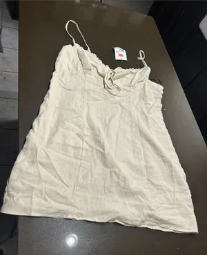Forever 21 Cream Spaghetti Strap Linen-Blend Camisole thumbnail 1