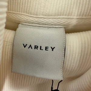 Varley Milton Sweat Oversized Ribbed Turtleneck Side Zip Pullover Egret Cream S thumbnail 6