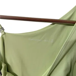 ABERCROMBIE & FITCH Athletic One-Shoulder Lime Green Mini Dress thumbnail 5