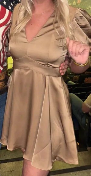 1. State Silky Dress Puff Sleeve thumbnail 3