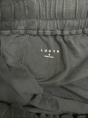 lunya Black Athletic Lounge Shorts with Pink Drawstring size Small thumbnail 2