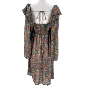For Love & Lemons Brittany ruffle Midi balloon sleeve floral Dress Size‎ M thumbnail 6