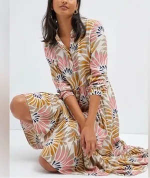 New Mare Mare x Anthropologie Pink Combo Lynda Maxi Dress Size Small thumbnail 4