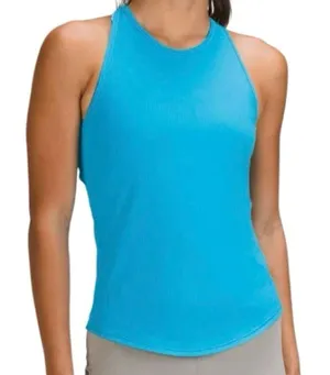 Lululemon Base Pace Ribbed Tank Top Turquoise Tide Size 6 thumbnail 1