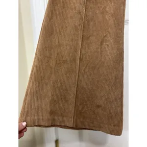 Aerie Tan Groove On Velvet Ribbed Flare Pants Small Pull On Comfy Neutral thumbnail 3
