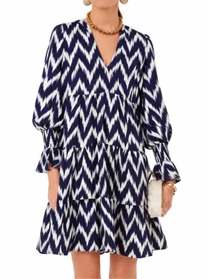 Tuckernuck Pomander Place Navy Ikat Kenzo Dress Size L thumbnail 13