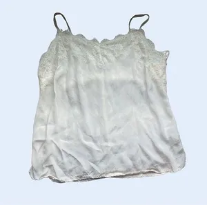 Wishlist Silky satin lace trim neckline y2k cami thumbnail 1