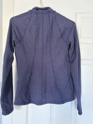 Athleta Criss Cross Hope Full-Zip Athletic Jacket Blue Patterned Size Small thumbnail 5