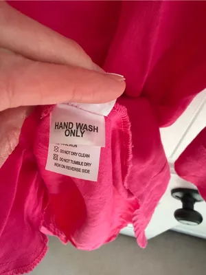 Willow Hot‎ Pink 100% Linen V-Neck Pocket Shift Dress M thumbnail 6