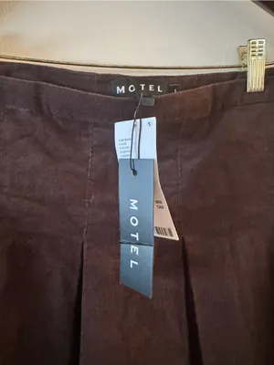 NWT Motel Rocks Sejuani Cord Mini Skirt In Bitter Chocolate Brown Large thumbnail 6