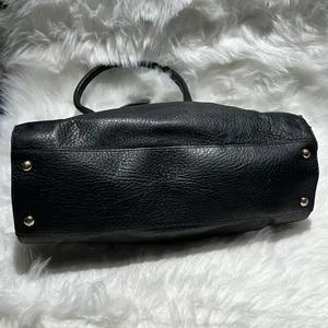 MICHAEL KORS Tumbled Black Leather Crossbody‎ Satchel Gold Hardware A27 thumbnail 9