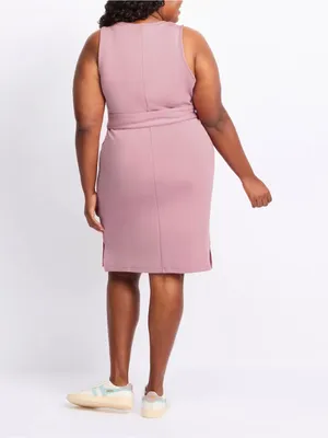 We Wander Performaluxe Tie Waist Dress Purple Large NWT STITCH FIX thumbnail 3