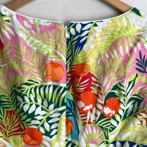 STAUD Sandra Linen Mini Dress Capri Tree thumbnail 11