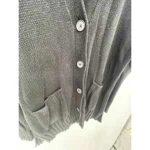 Loft size L Cozy Black Knit Cardigan with ButtonsS-17‎ thumbnail 3