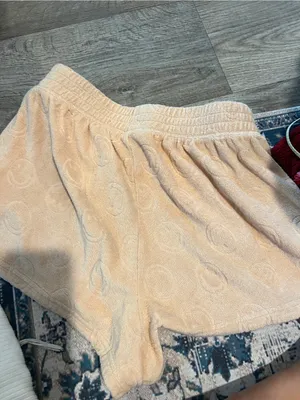 Aerie Cozy Terry Cloth Lounge Shorts in Light Brown thumbnail 10