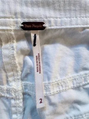 Free People The Thing Is Mid Rise Utility Pants Optic White Cargo Wide Leg~2🧡 thumbnail 12