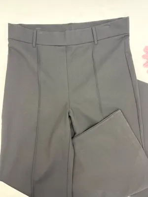 Quince Ultra-Stretch Ponte Flare Leg Pants Black 30” Inseam Office Career thumbnail 7