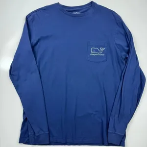 Vineyard‎ Vines Happy Holidays Long Sleeve T-Shirt Size Medium thumbnail 3