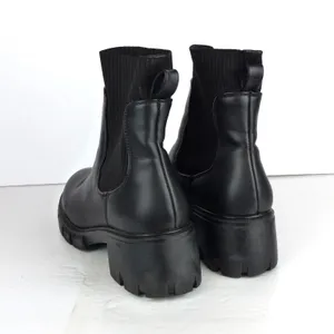 Steve Madden Hayle Chelsea Boots Womens 9 Black Vegan Chunky Lug Sole Platform thumbnail 7
