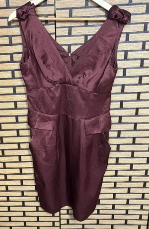 Nanette Lepore Brown Satin Dress Size‎ 4 thumbnail 1