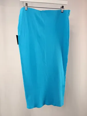 NWT‎ Lulu's Phenomenal Style Ribbed One Shoulder Two Piece Midi Dress in Blue XL thumbnail 11