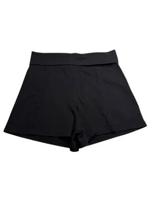 Y2K: new OG Hard Tail ✪ Stretch Fold Over Roll Down Hot Yoga Shorts ✪ Black ✪ M thumbnail 12