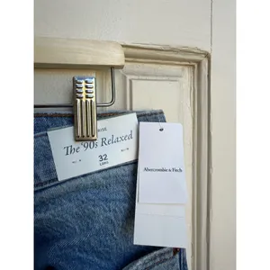 Abercrombie & Fitch The 90s Relaxed Jean High Rise Light Wash Blue Size 32 Long thumbnail 4