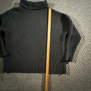 Aerie Turtleneck Sweater Women S Grey Shaker Stitch Ribbed Knit Oversized Chunky thumbnail 9