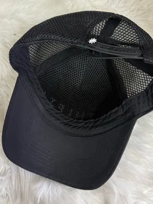 Athleta Icon Trucker Hat Black Mesh Snapback One Size Adjustable thumbnail 3