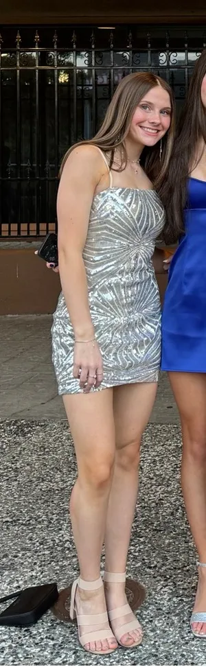 Silver Lucy in the Sky Sequin Dress thumbnail 2