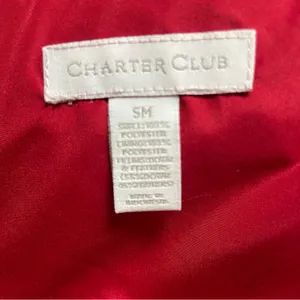 Charter Club Red Puffer Equestrian Preppy Vest Small thumbnail 3