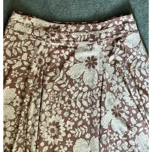 Lapis Floral Skirt Womens Size L Brown Blue A Line Pull On Mid Rise Flowy Comfy thumbnail 4